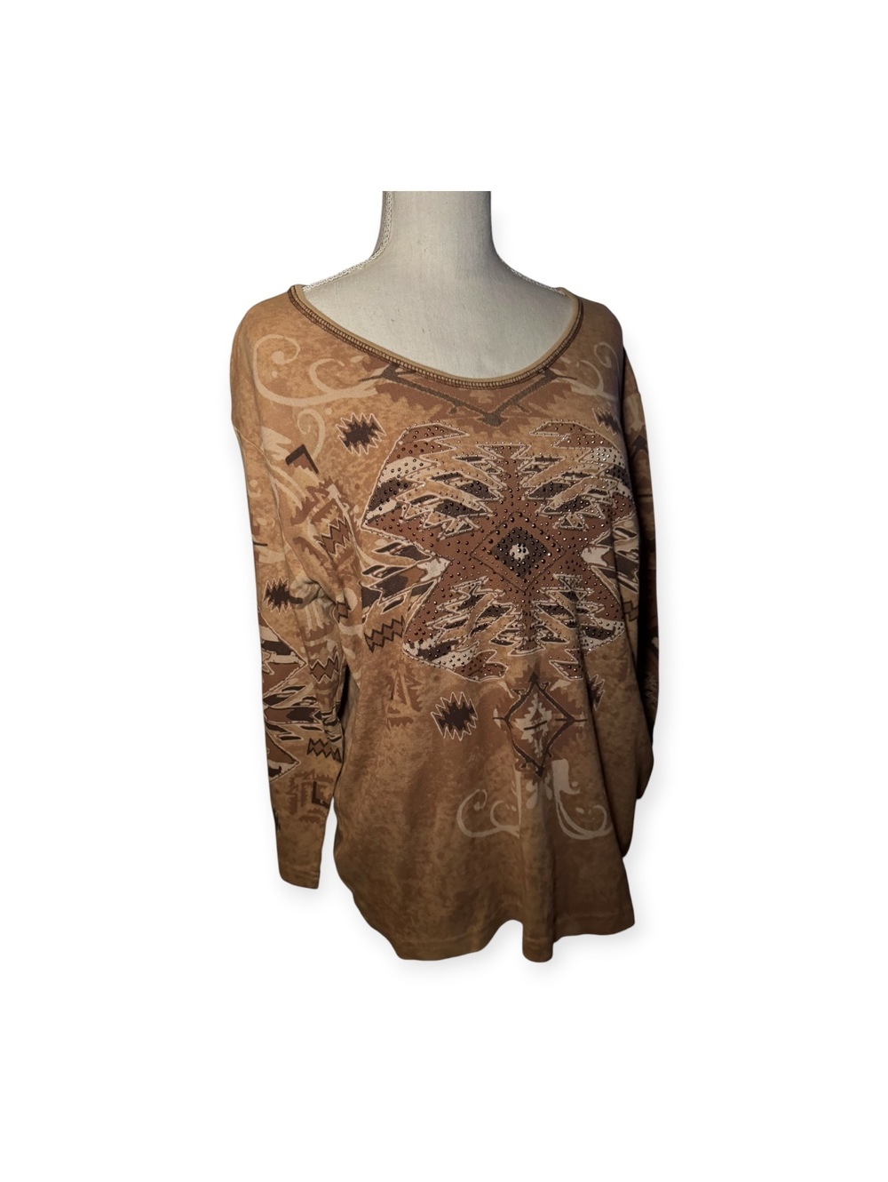 Vintage Cactus Bay 100% Cotton T-shirt Long Sleeve Women’s XXL Western Indie GC